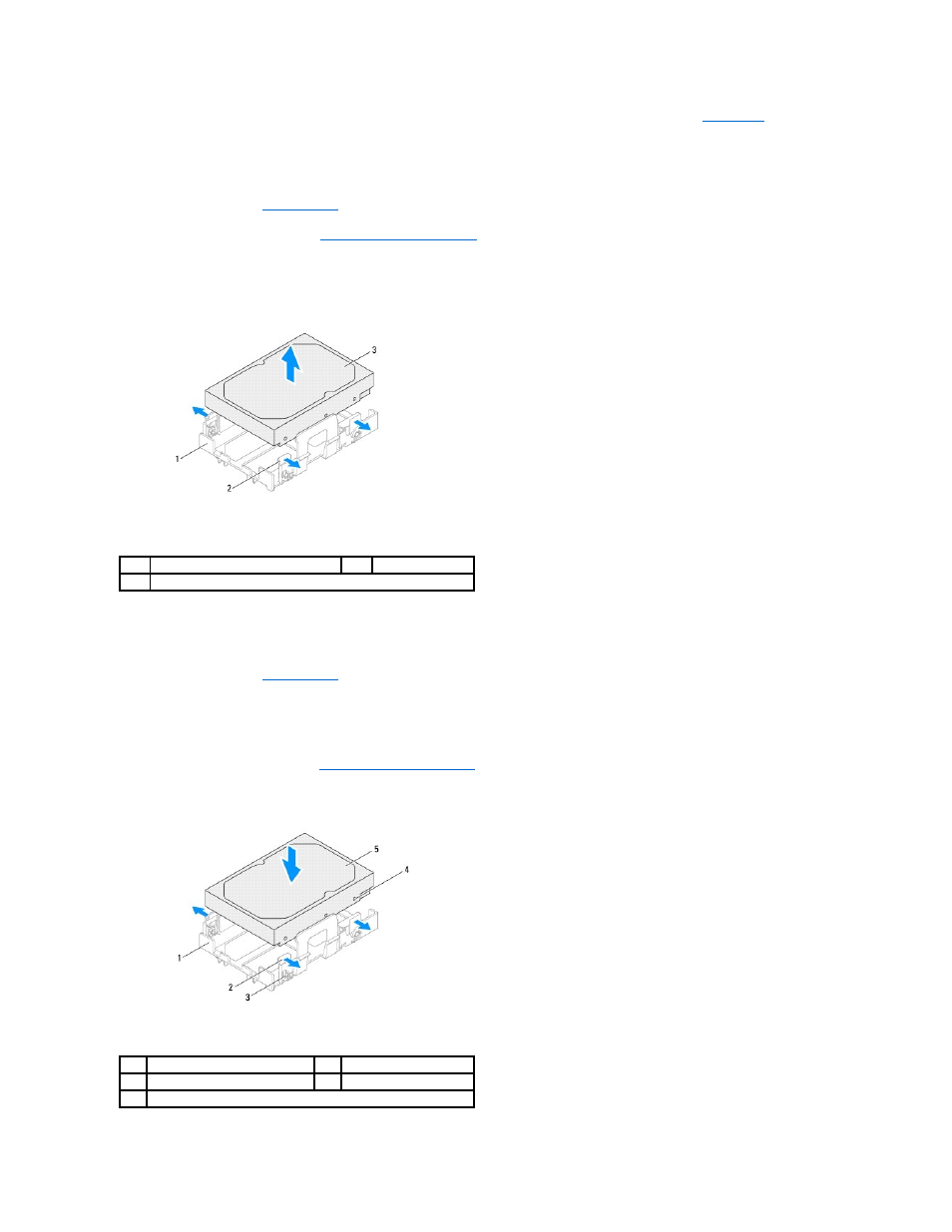 Removing the hard-drive bezel, Replacing the hard-drive bezel | Dell Inspiron 620 (Mid 2011) User Manual | Page 21 / 43