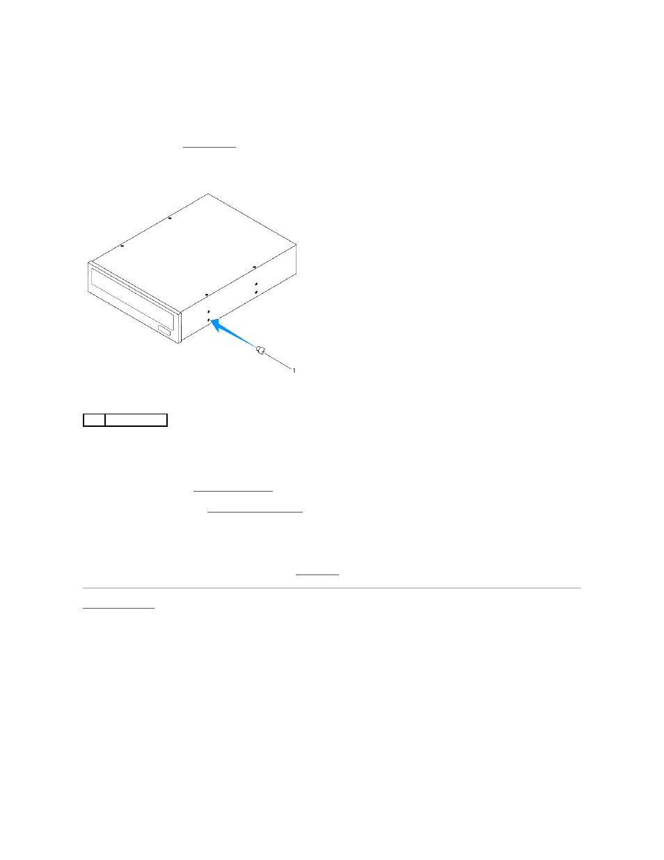 Replacing the optical drive | Dell Inspiron 620 (Mid 2011) User Manual | Page 23 / 43