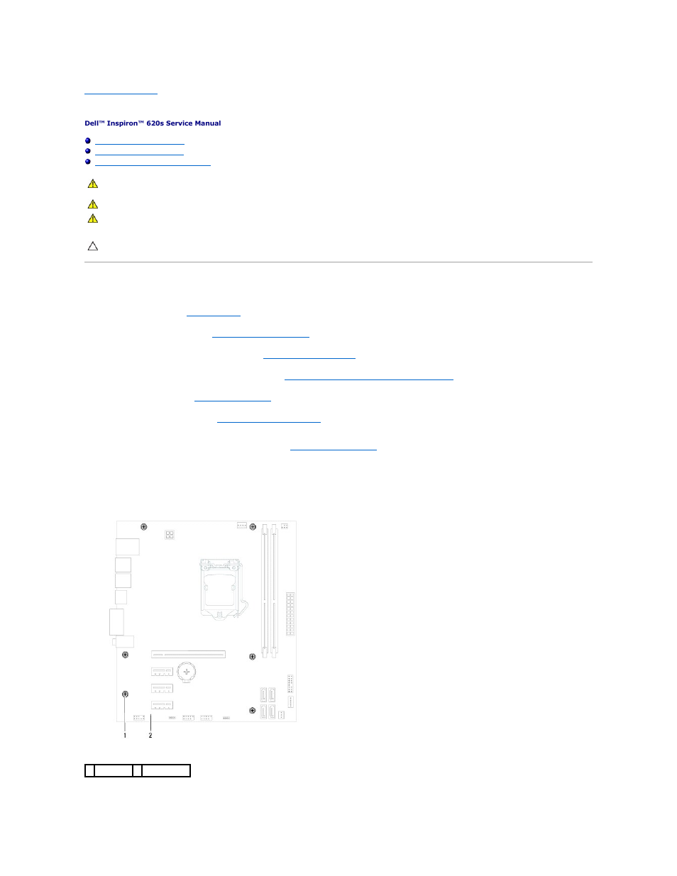 System board, Removing the system board | Dell Inspiron 620 (Mid 2011) User Manual | Page 35 / 43