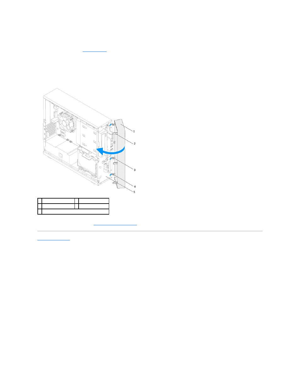 Replacing the front bezel | Dell Inspiron 620 (Mid 2011) User Manual | Page 5 / 43