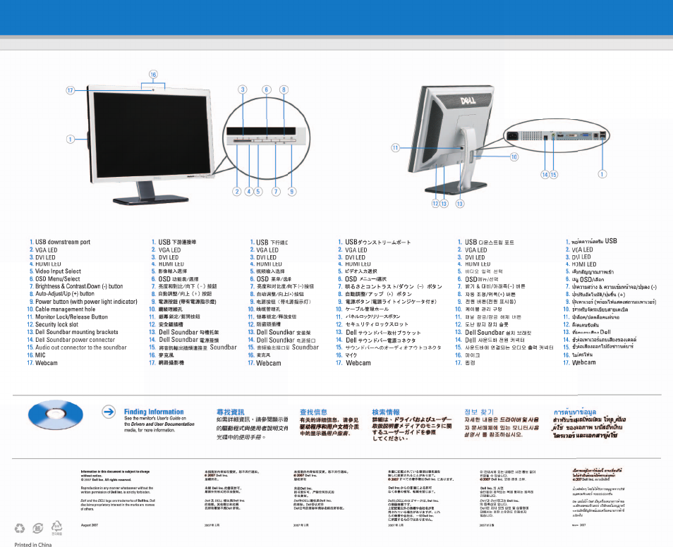Finding information | Dell SP2208WFP Monitor User Manual | Page 4 / 4