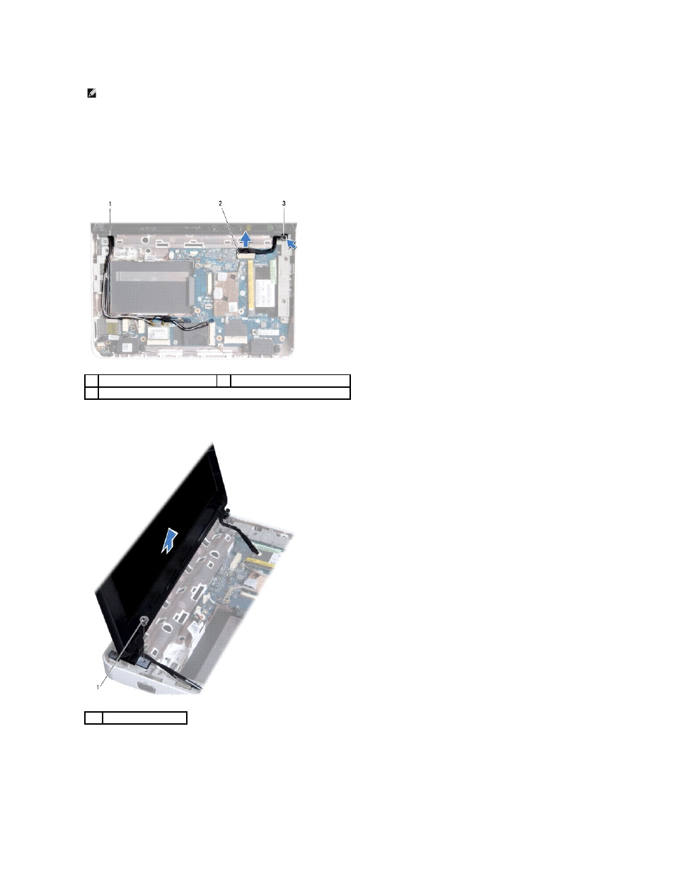 Replacing the display assembly | Dell Inspiron Mini 10 (1012, Late 2009) User Manual | Page 16 / 56