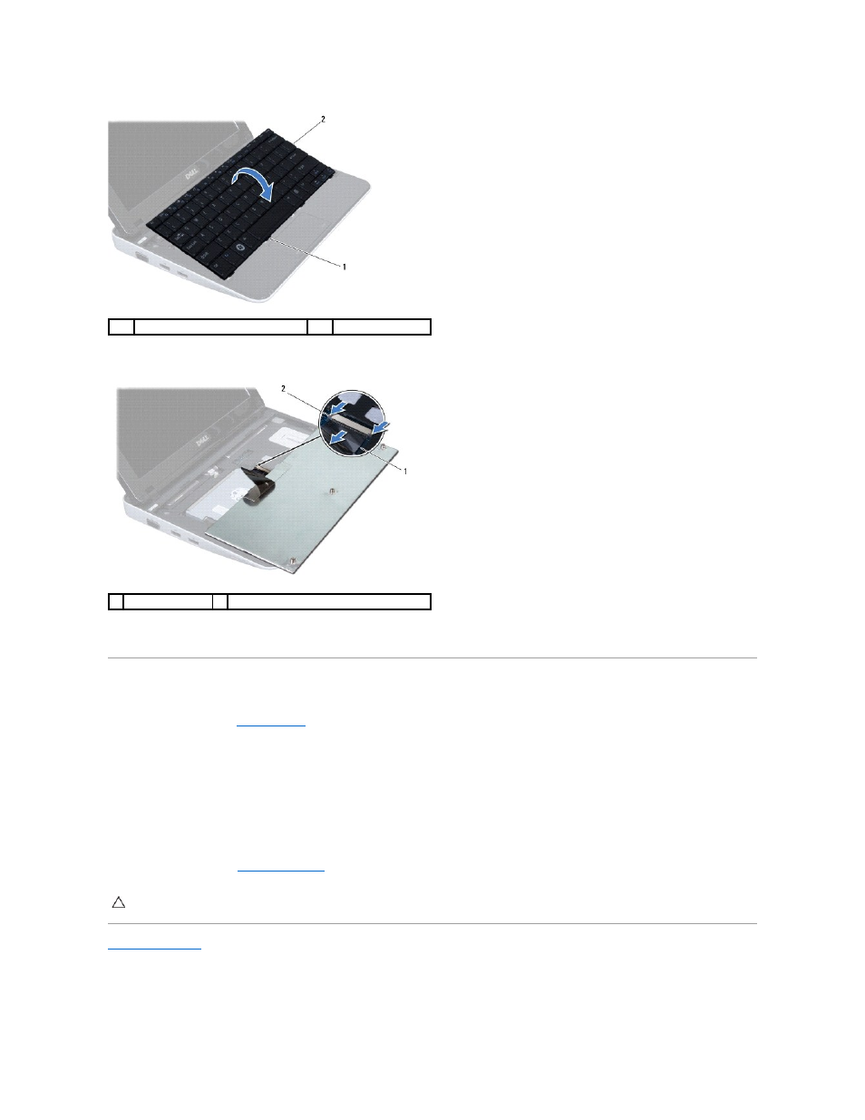 Replacing the keyboard | Dell Inspiron Mini 10 (1012, Late 2009) User Manual | Page 29 / 56