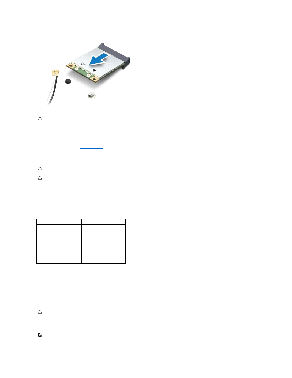 Replacing the mini-card(s) | Dell Inspiron Mini 10 (1012, Late 2009) User Manual | Page 36 / 56