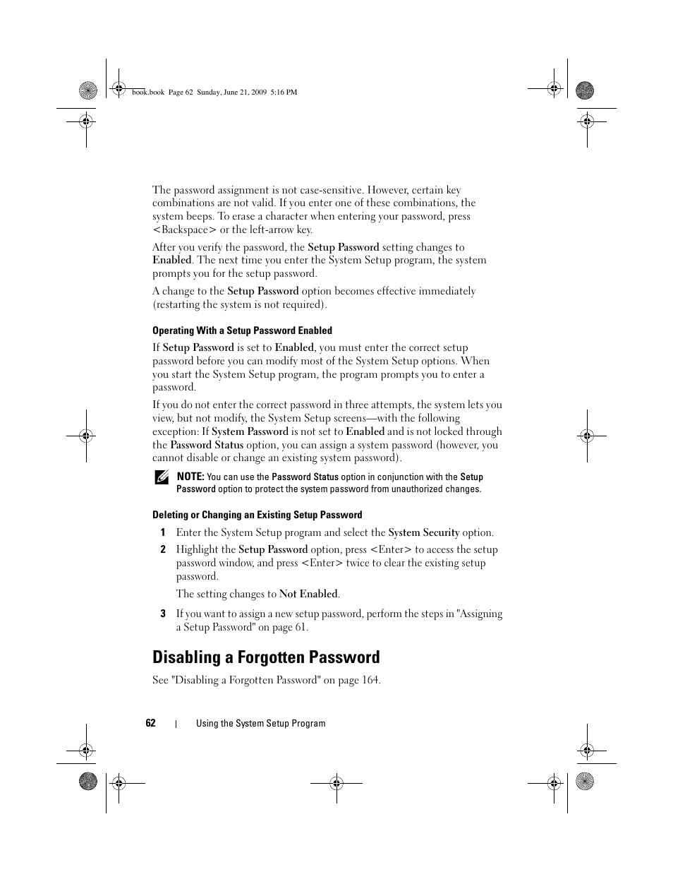 Disabling a forgotten password | Dell PowerEdge R300 User Manual | Page 62 / 186