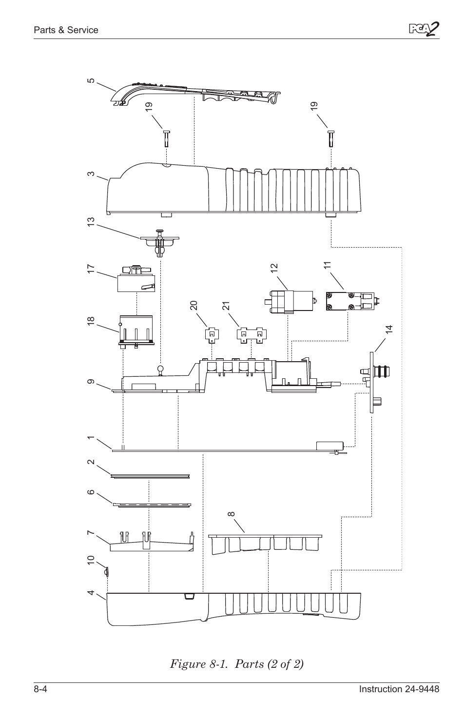 Figure 8-1. parts (2 of 2) | Bacharach PCA 2 24-9448 User Manual | Page 103 / 108