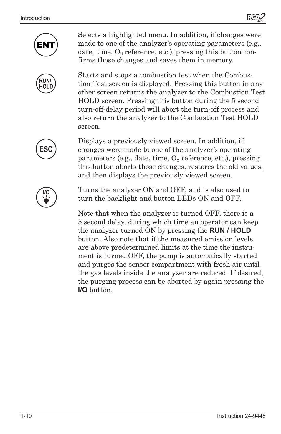 Bacharach PCA 2 24-9448 User Manual | Page 16 / 108