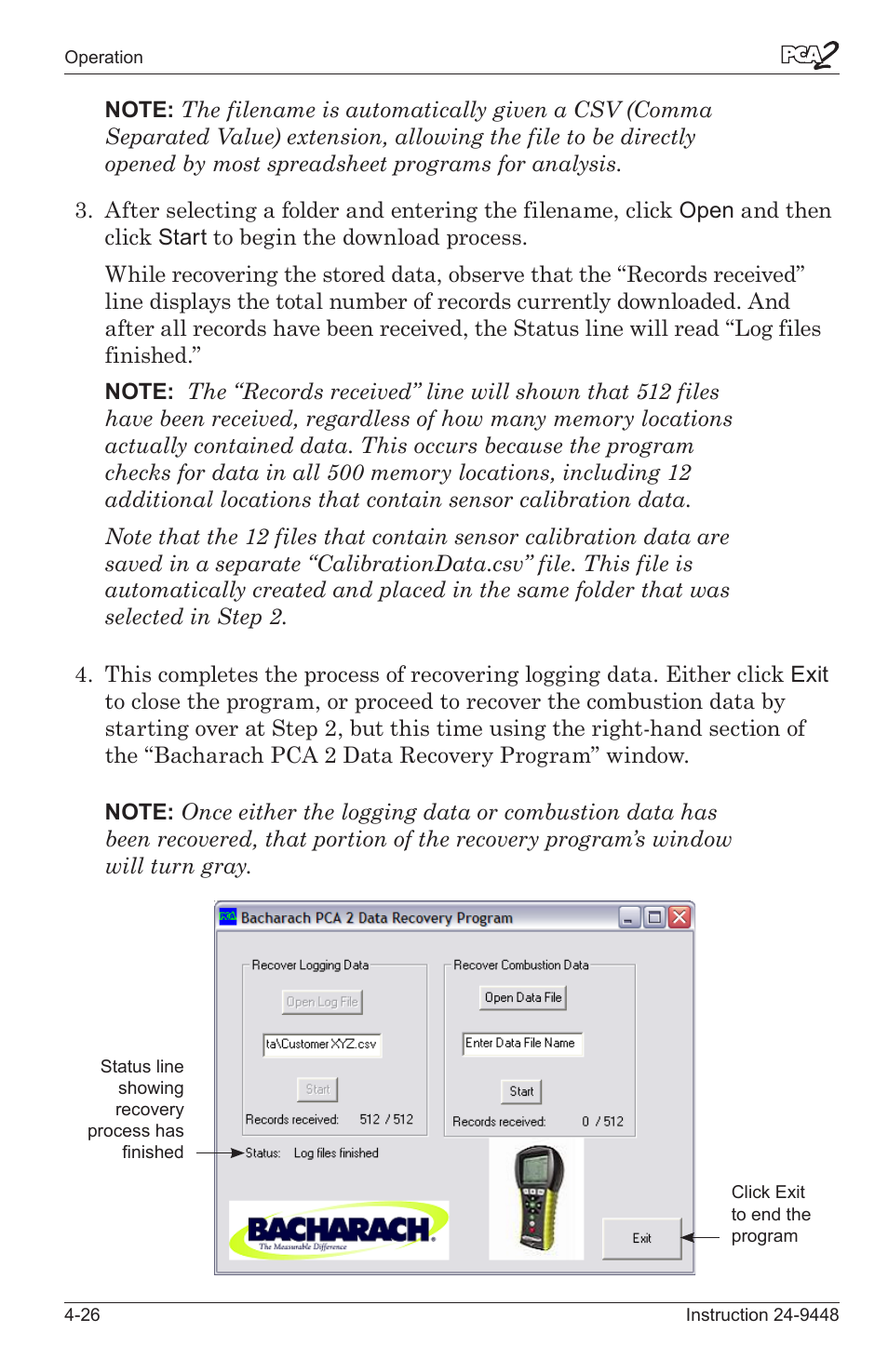 Bacharach PCA 2 24-9448 User Manual | Page 60 / 108