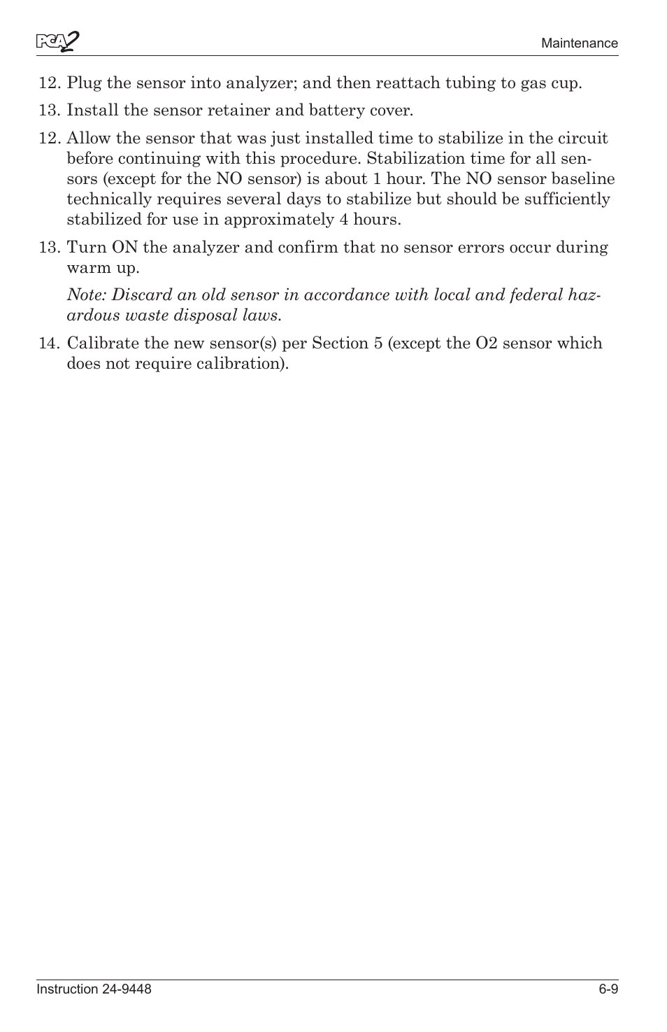Bacharach PCA 2 24-9448 User Manual | Page 89 / 108