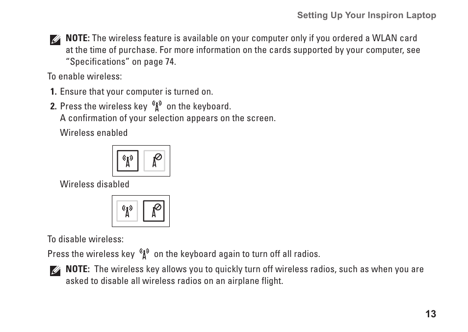 Dell Inspiron 13 (N3010, Mid 2010) User Manual | Page 15 / 90