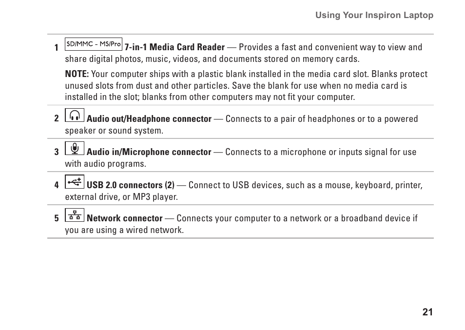 Dell Inspiron 13 (N3010, Mid 2010) User Manual | Page 23 / 90