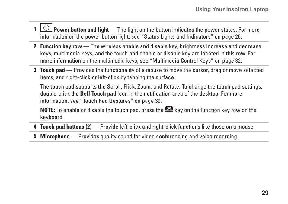 Dell Inspiron 13 (N3010, Mid 2010) User Manual | Page 31 / 90