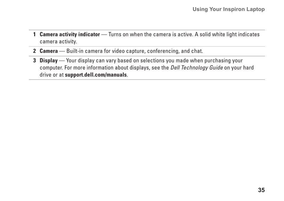 Dell Inspiron 13 (N3010, Mid 2010) User Manual | Page 37 / 90