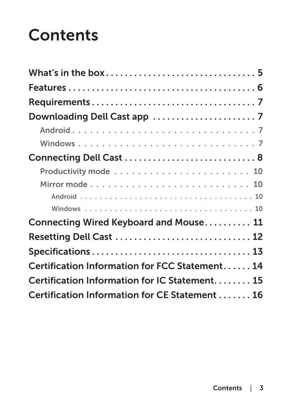 Dell Cast User Manual | Page 3 / 16