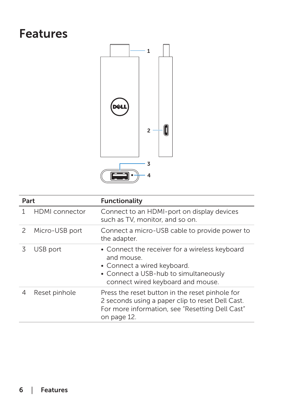 Features | Dell Cast User Manual | Page 6 / 16