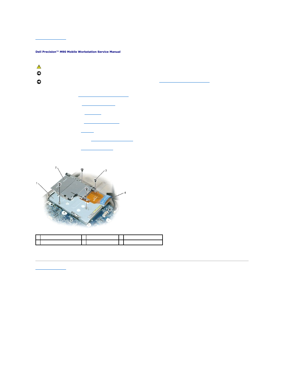 Expresscard cage | Dell Precision M90 User Manual | Page 10 / 55