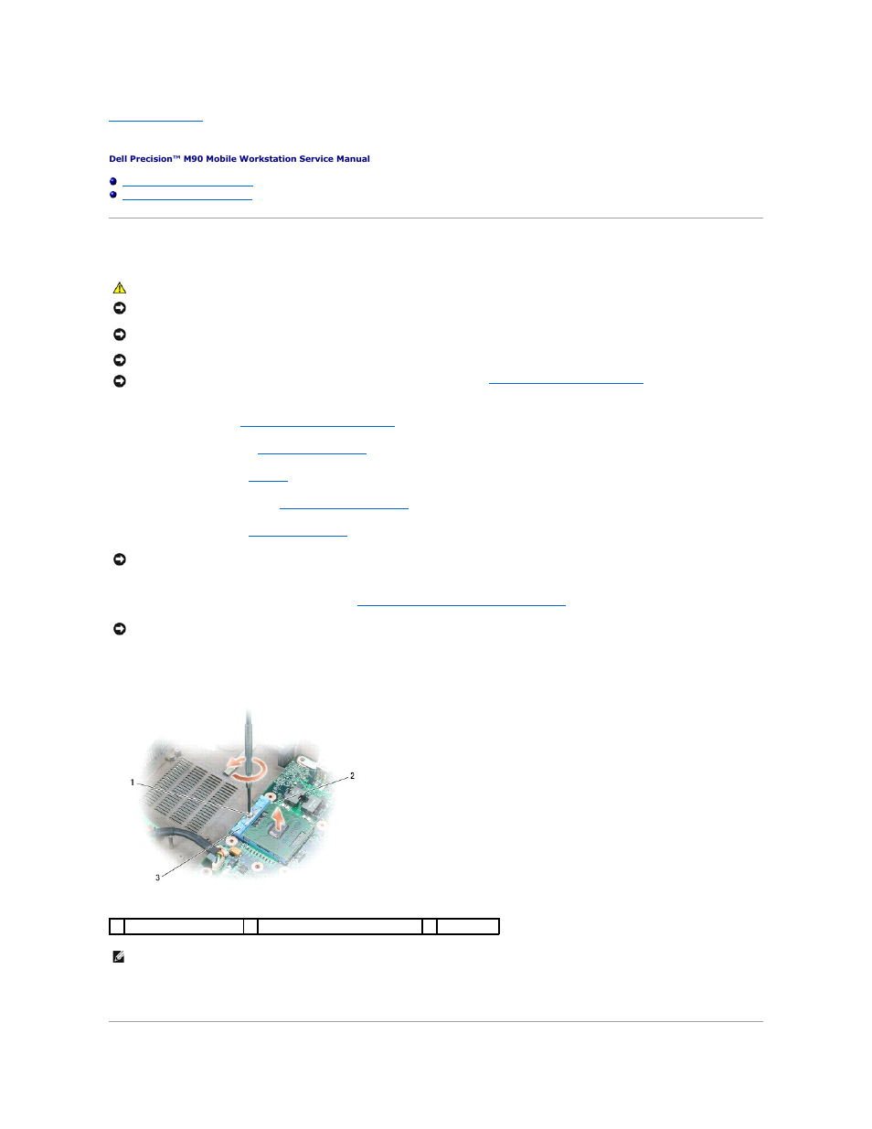 Processor module, Removing the processor module | Dell Precision M90 User Manual | Page 16 / 55