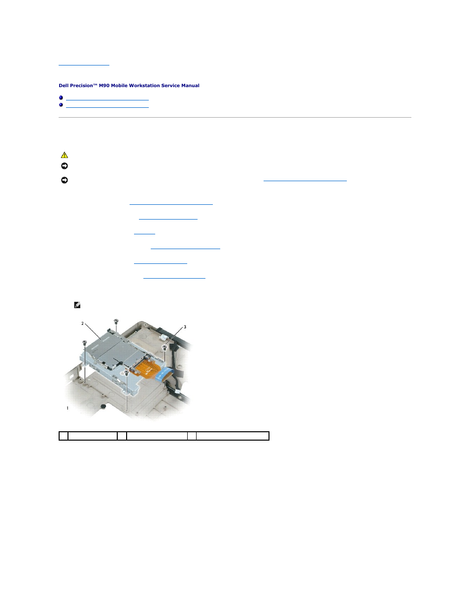 Battery latch assembly, Removing the battery latch assembly | Dell Precision M90 User Manual | Page 2 / 55