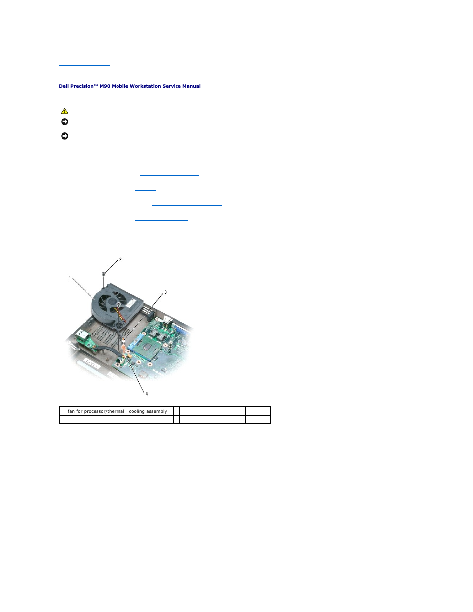 System fan(s) | Dell Precision M90 User Manual | Page 27 / 55