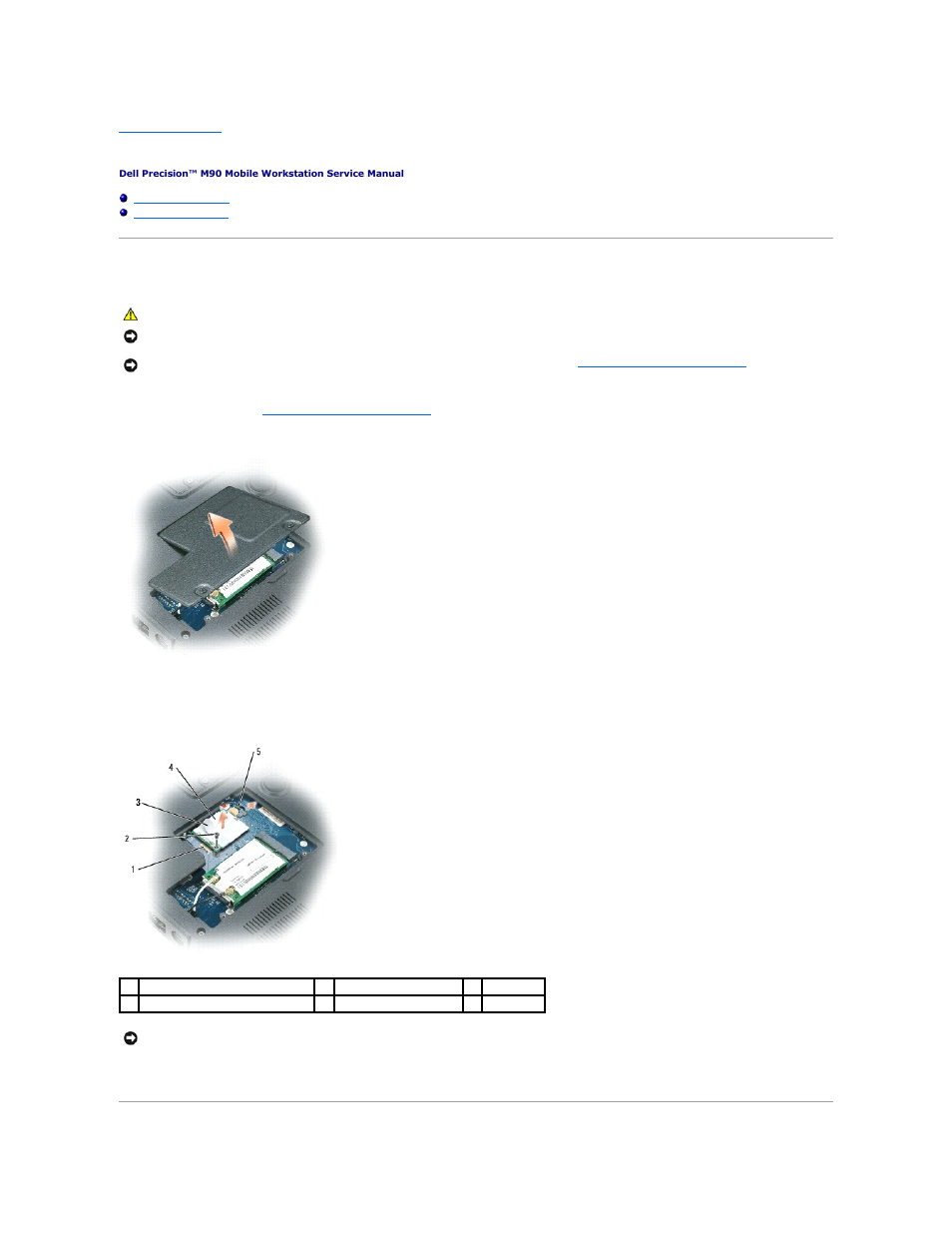 Modem, Removing the modem | Dell Precision M90 User Manual | Page 36 / 55