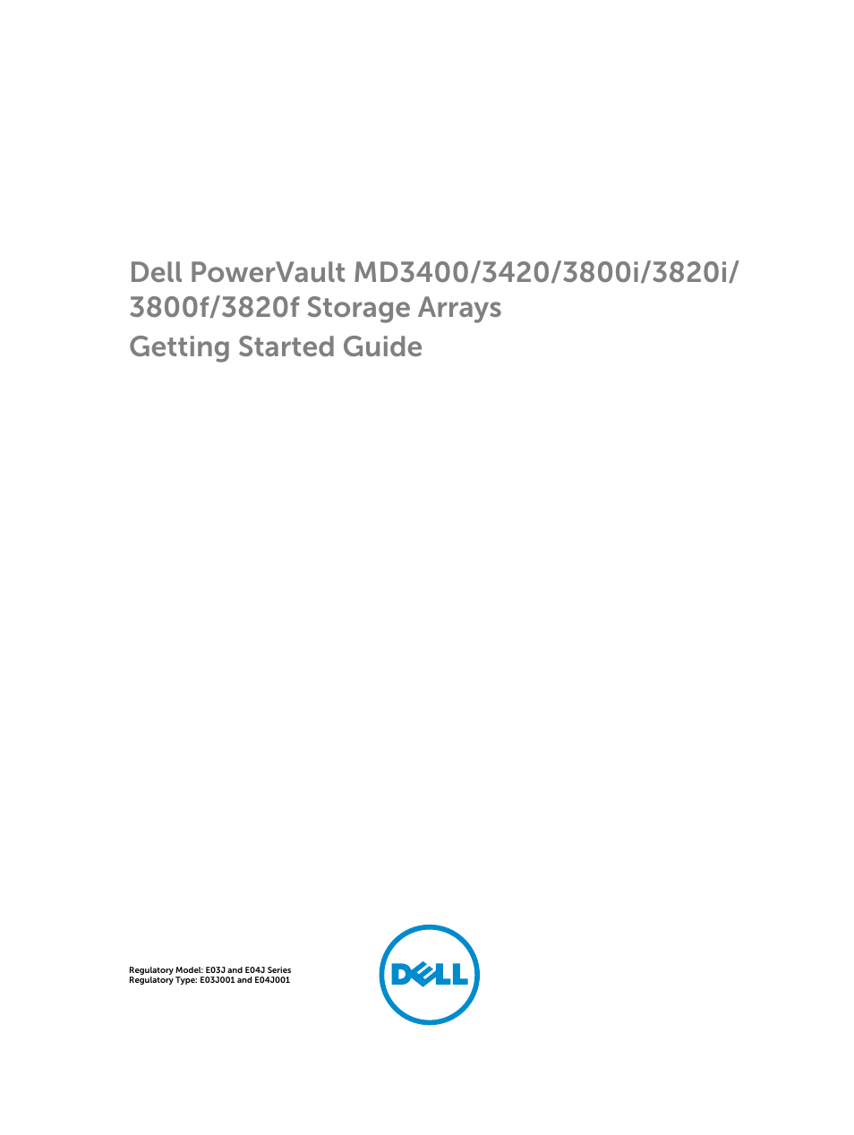 Dell PowerVault MD3800f User Manual | 8 pages