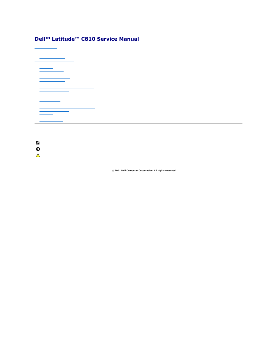 Dell Latitude C810 User Manual | 28 pages