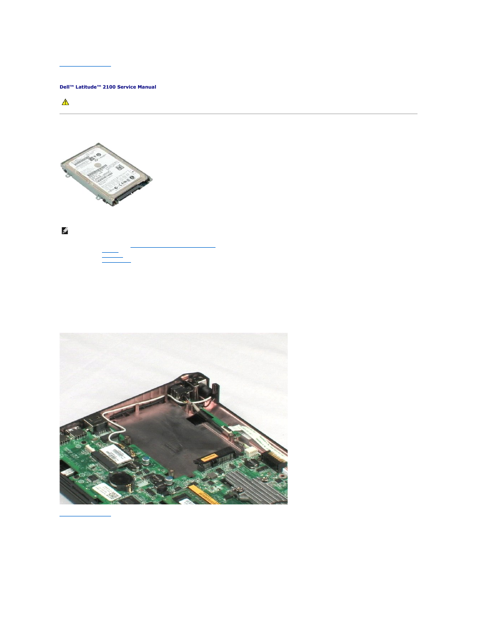 Hard drive, Removing the hard drive | Dell Latitude 2100 (Mid 2009) User Manual | Page 20 / 37