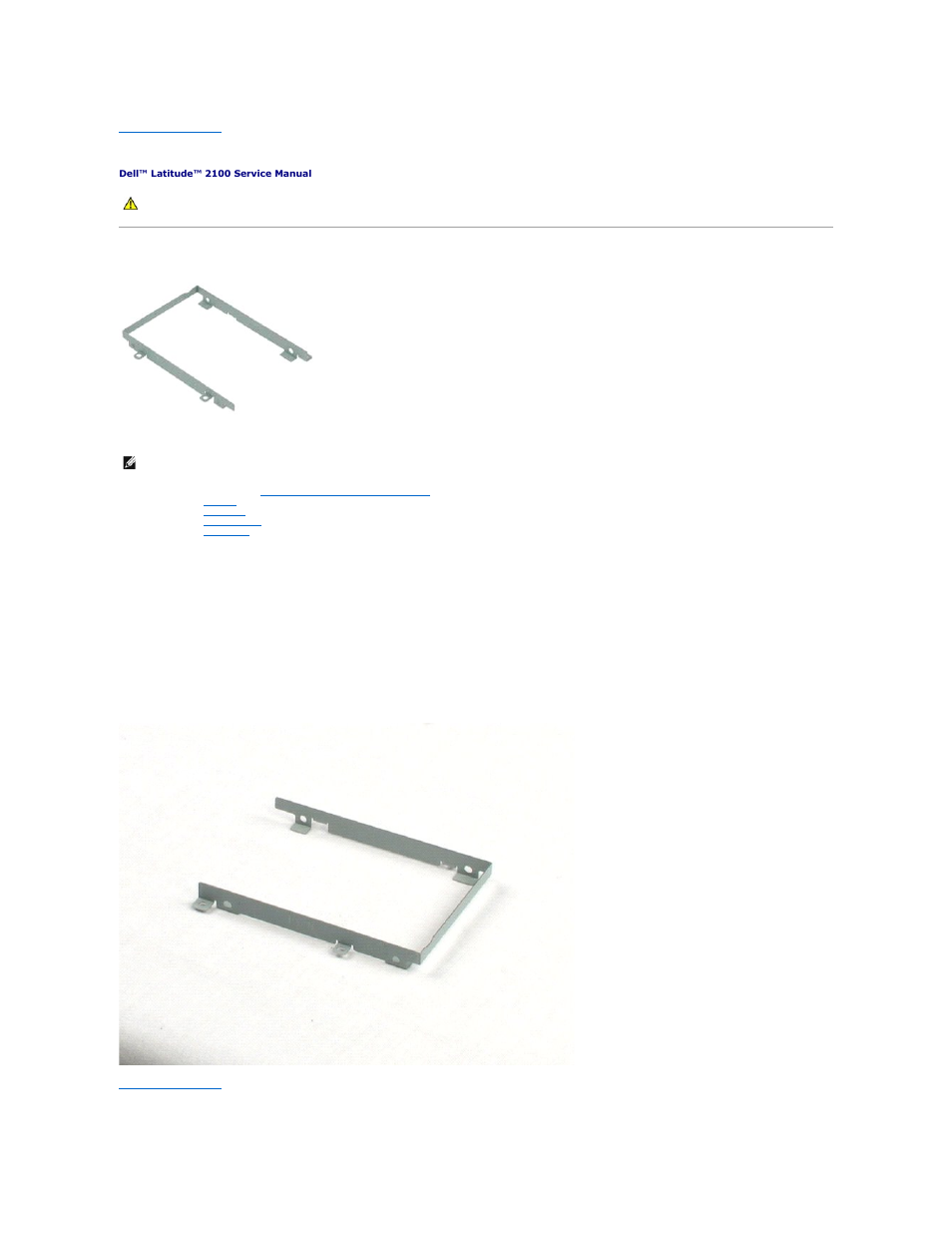 Hard drive bracket, Removing the hard drive bracket | Dell Latitude 2100 (Mid 2009) User Manual | Page 21 / 37