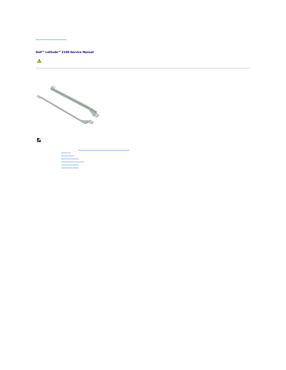 Display brackets, Removing the display brackets | Dell Latitude 2100 (Mid 2009) User Manual | Page 28 / 37