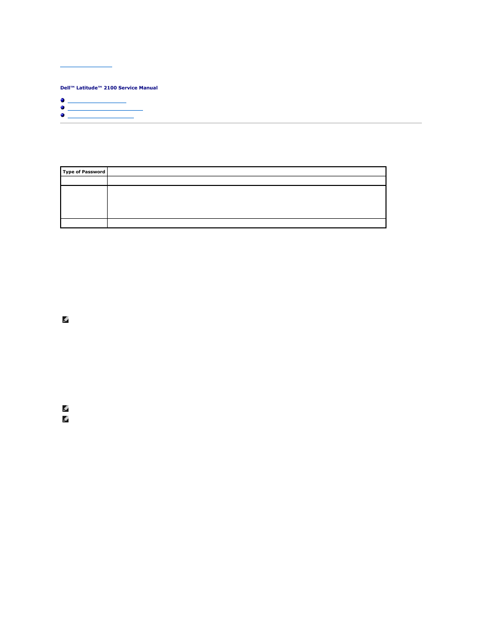 Passwords, Using a system password, Using an administrator password | Using a hard-drive password | Dell Latitude 2100 (Mid 2009) User Manual | Page 6 / 37
