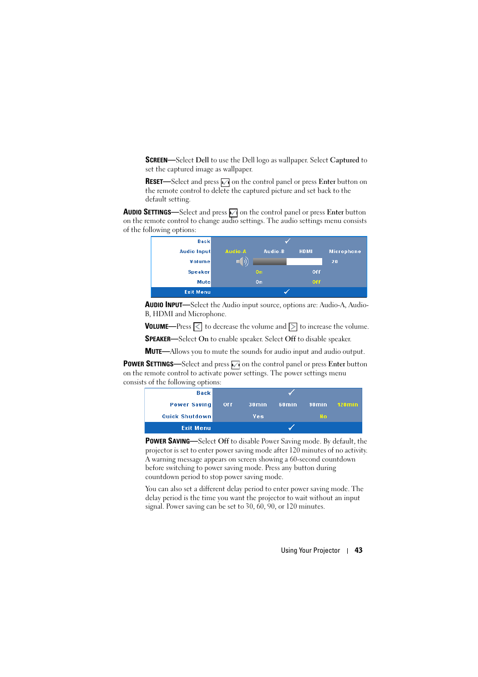Dell 1510X Projector User Manual | Page 43 / 80