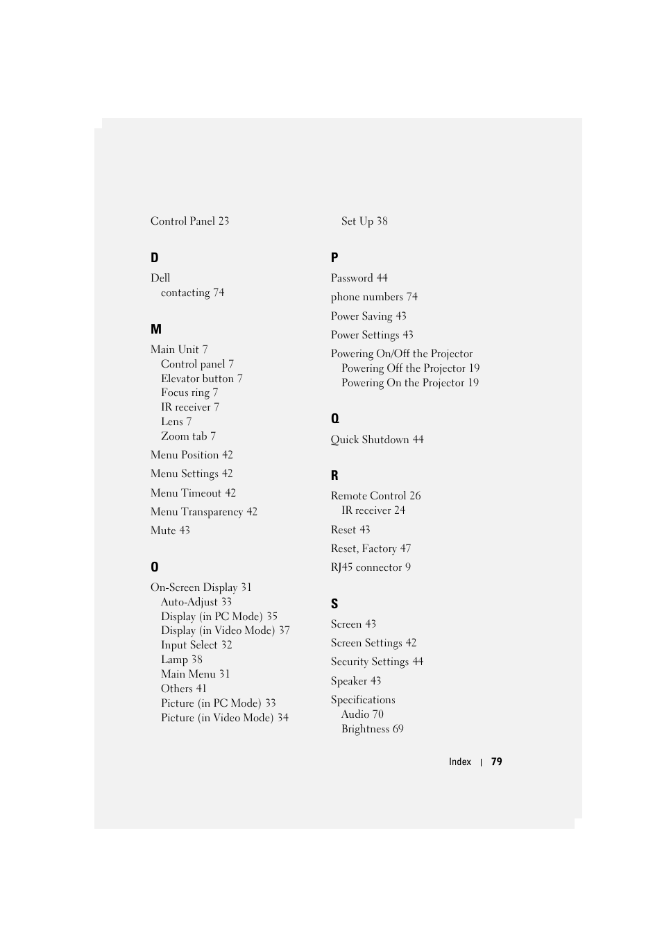 Dell 1510X Projector User Manual | Page 79 / 80