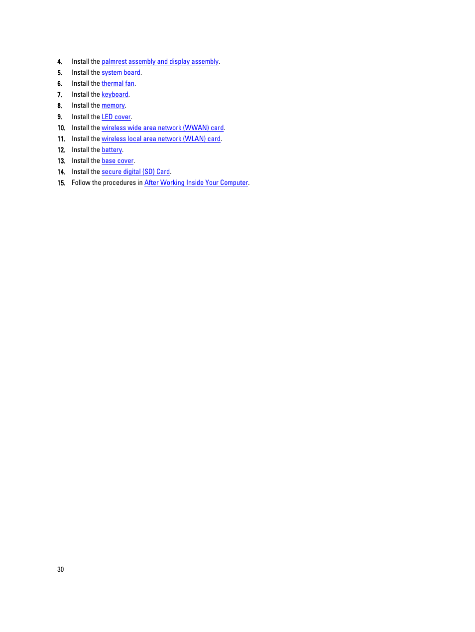 Dell Vostro V130 (Late 2010) User Manual | Page 30 / 71