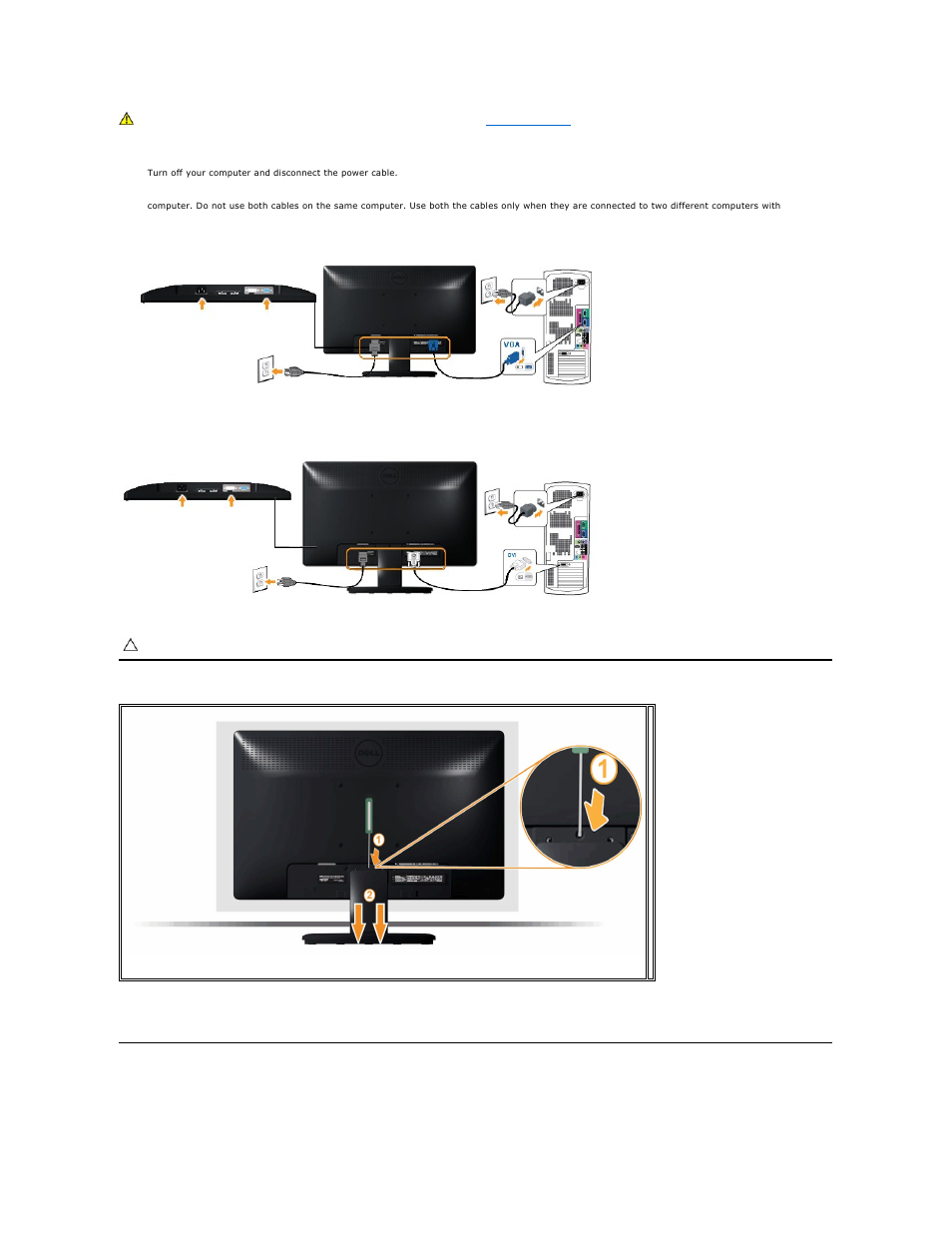 Removing the stand, Attaching the dell soundbar (optional), Removing the monitor stand | Attaching the dell soundbar | Dell IN1930 Monitor User Manual | Page 36 / 41