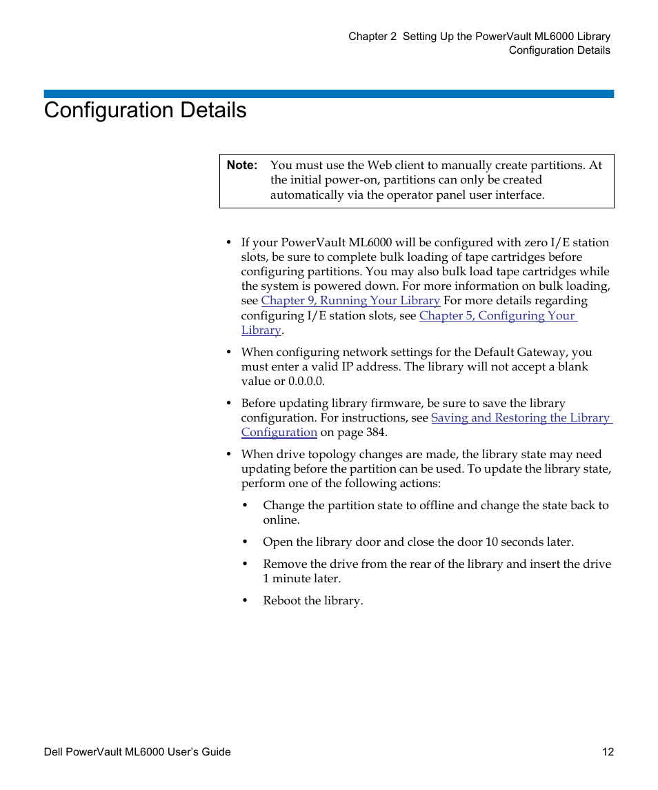 Configuration details | Dell PowerVault ML6000 User Manual | Page 12 / 438