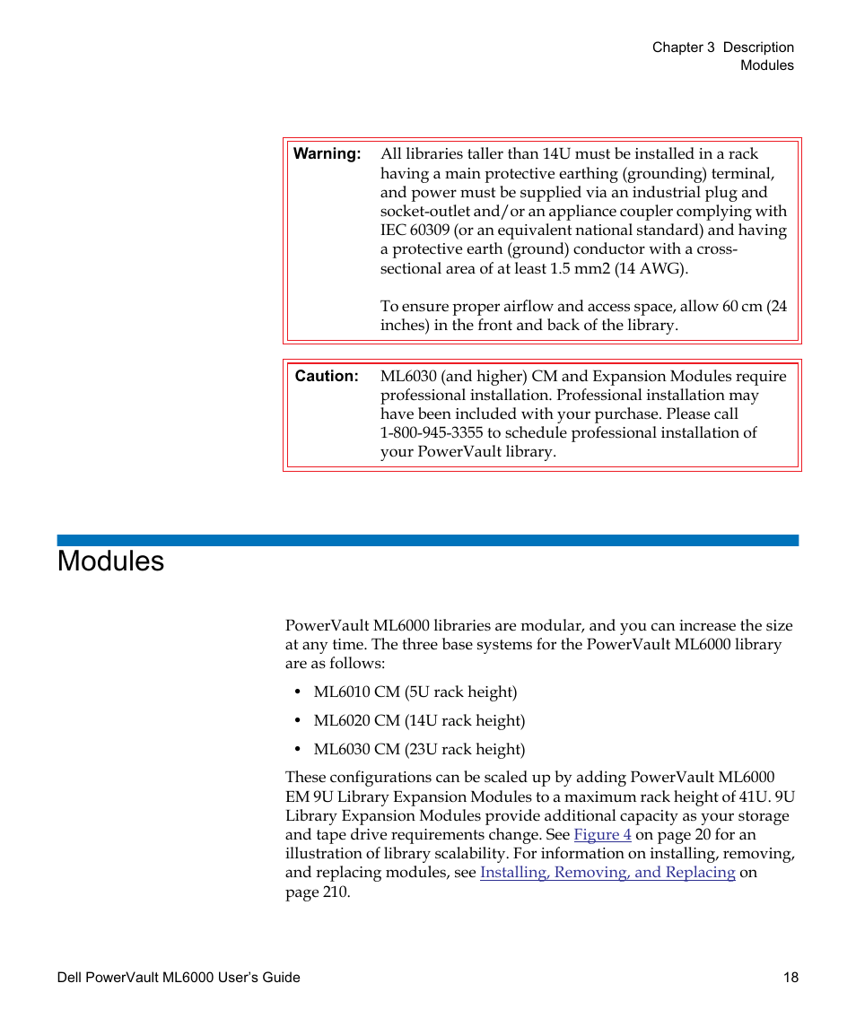 Modules | Dell PowerVault ML6000 User Manual | Page 18 / 438