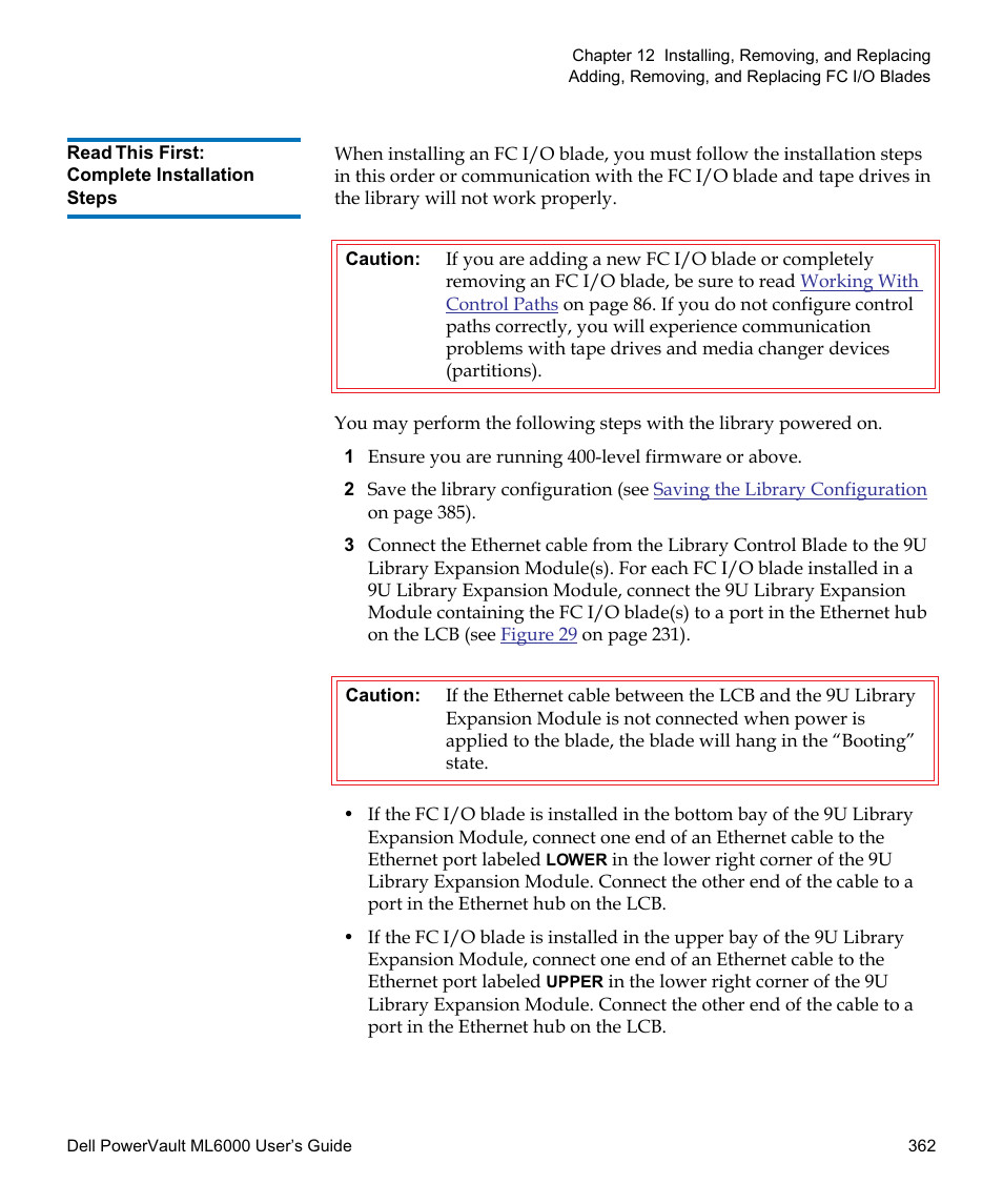 Read this first: complete installation steps | Dell PowerVault ML6000 User Manual | Page 362 / 438