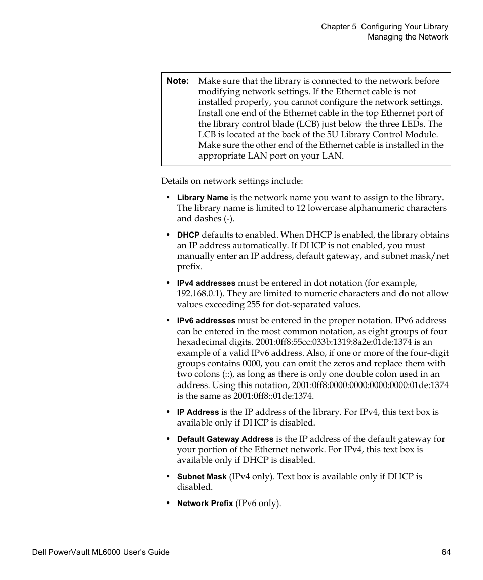 Dell PowerVault ML6000 User Manual | Page 64 / 438