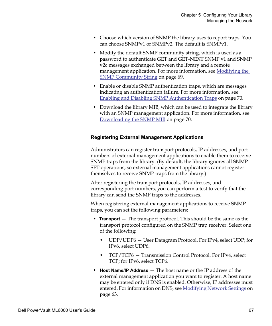 Registering external management, Applications | Dell PowerVault ML6000 User Manual | Page 67 / 438