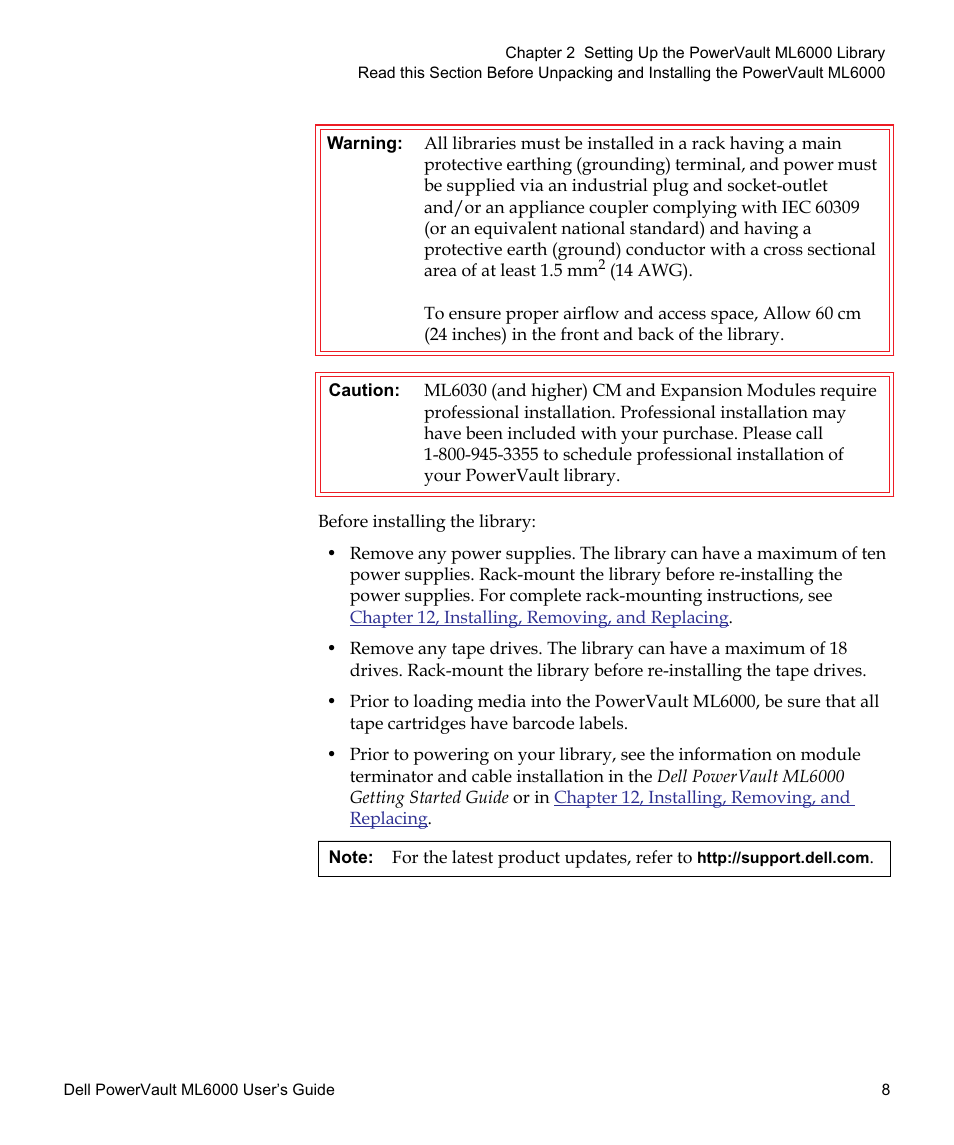 Dell PowerVault ML6000 User Manual | Page 8 / 438