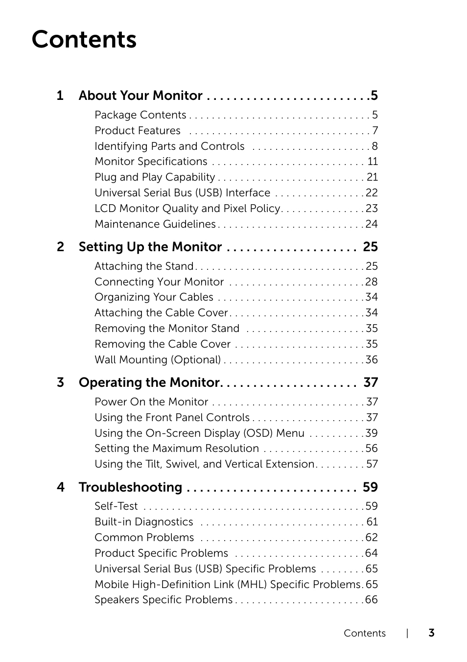 Dell UltraSharp 34 Curved Monitor User Manual | Page 3 / 69