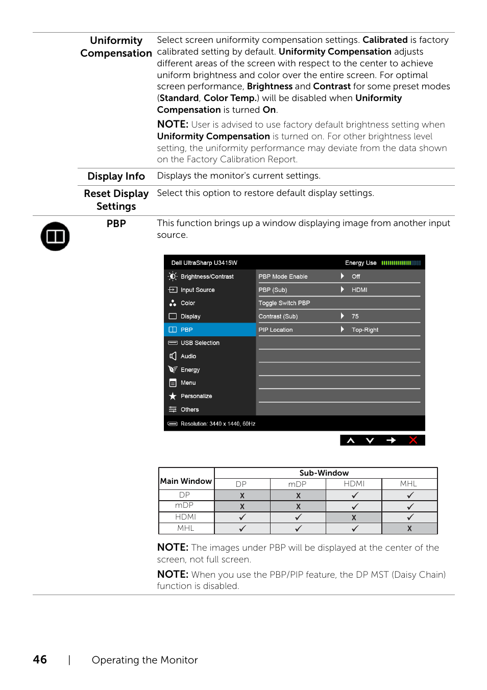 Dell UltraSharp 34 Curved Monitor User Manual | Page 46 / 69