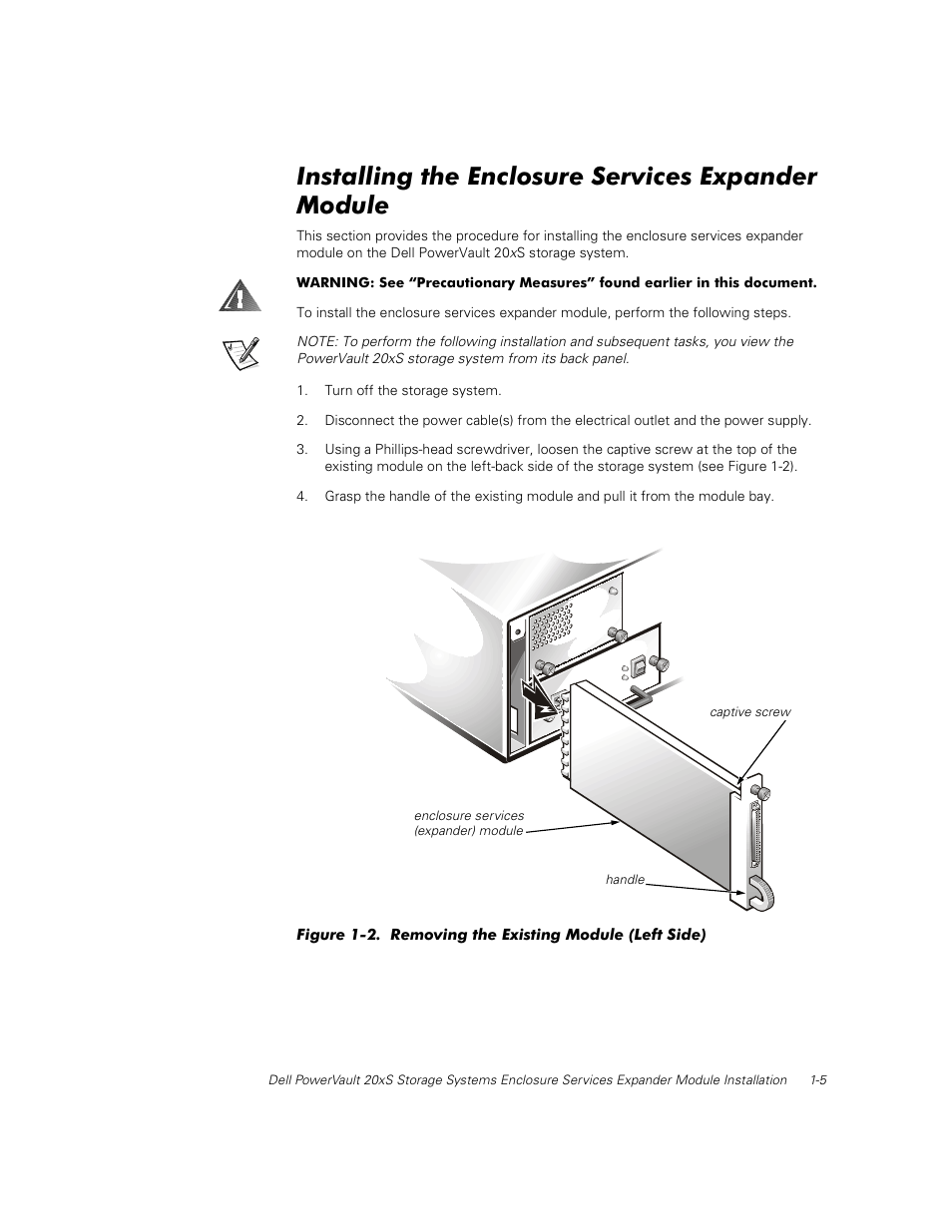 Installing the enclosure services expander module | Dell PowerVault 201S (SCSI) User Manual | Page 7 / 48