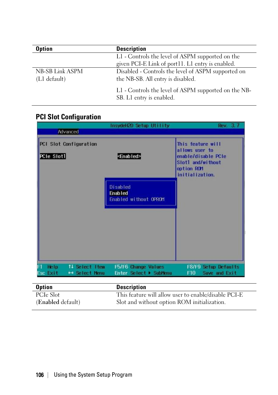 Pci slot configuration | Dell PowerEdge C6220 II User Manual | Page 106 / 349