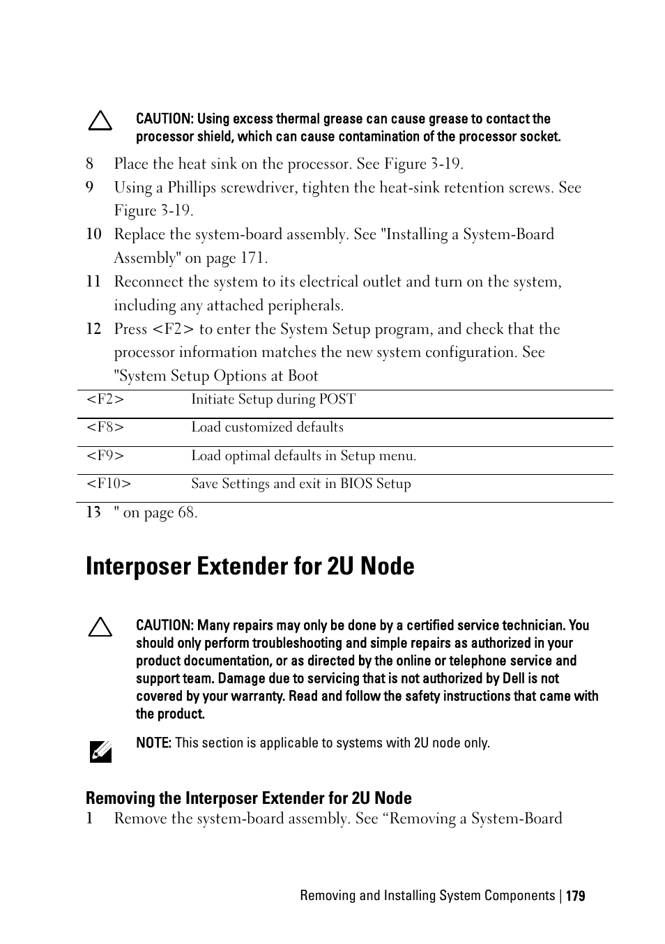 Interposer extender for 2u node, Removing the interposer extender for 2u node | Dell PowerEdge C6220 II User Manual | Page 179 / 349