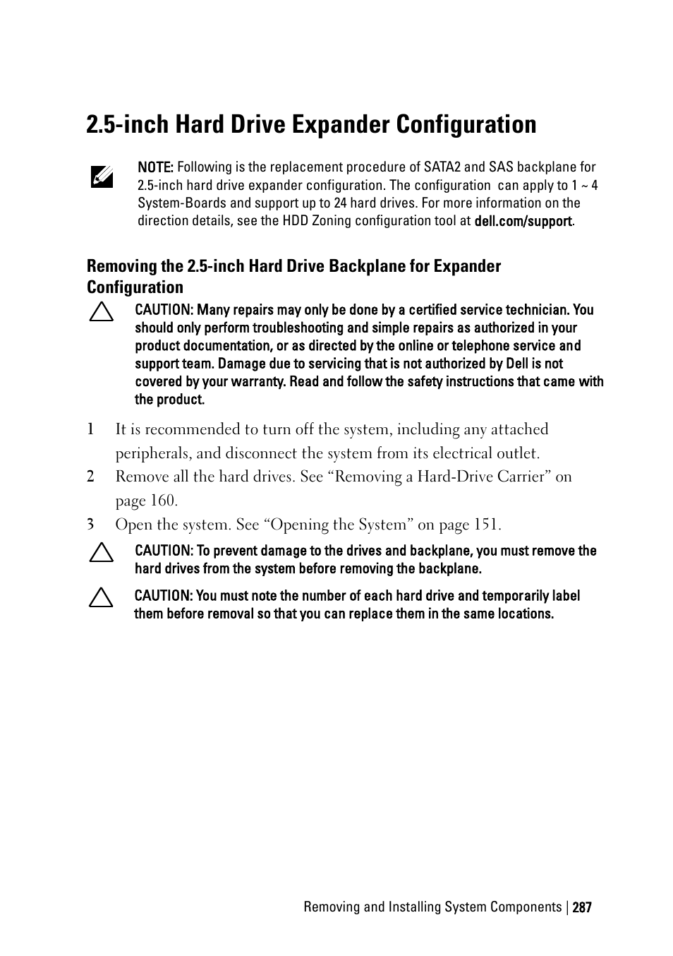 Inch hard drive expander configuration | Dell PowerEdge C6220 II User Manual | Page 287 / 349