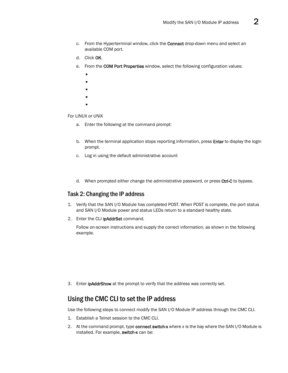 Using the cmc cli to set the ip address, Task 2: changing the ip address | Dell PowerEdge M805 User Manual | Page 21 / 48