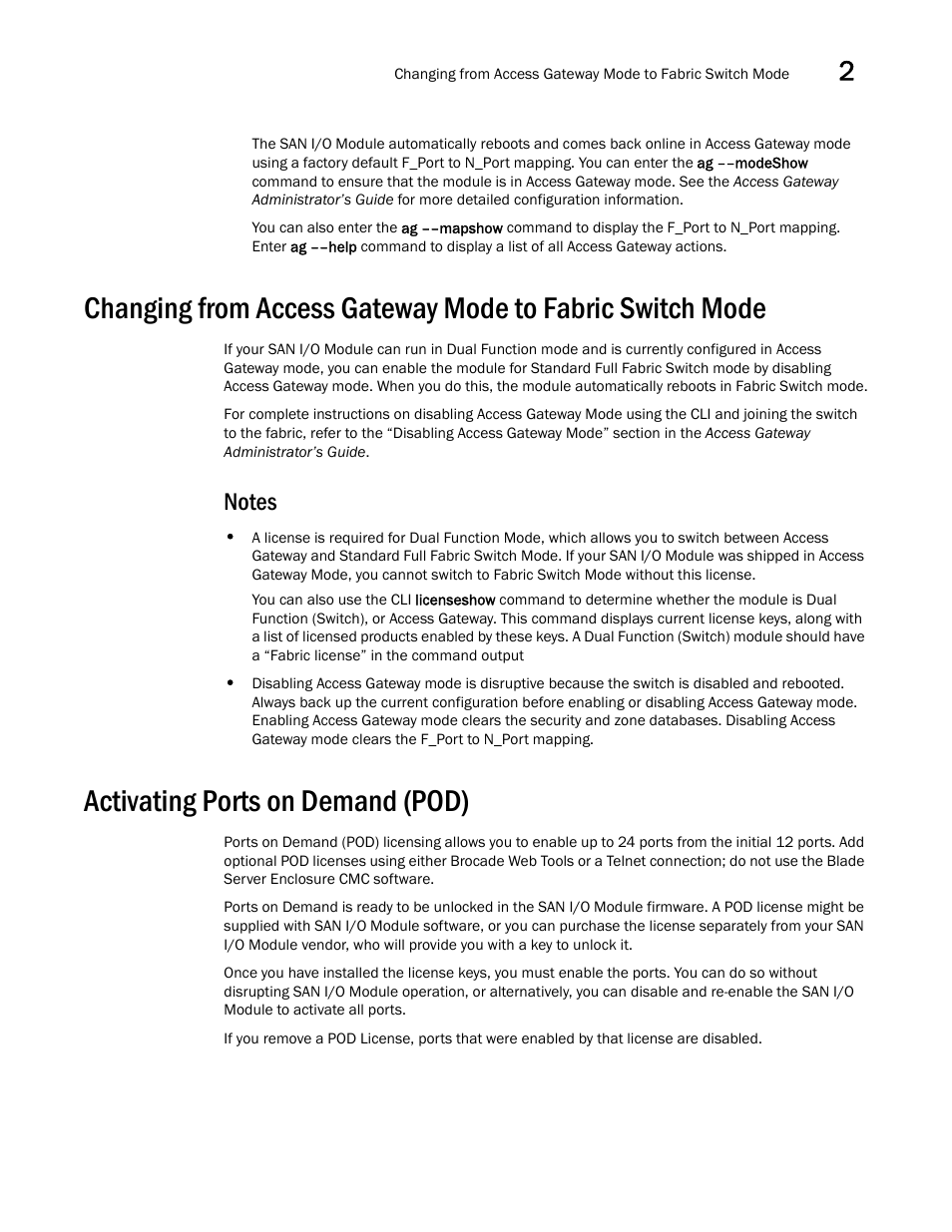 Notes, Activating ports on demand (pod), Activating ports on | Demand (pod) | Dell PowerEdge M805 User Manual | Page 27 / 48