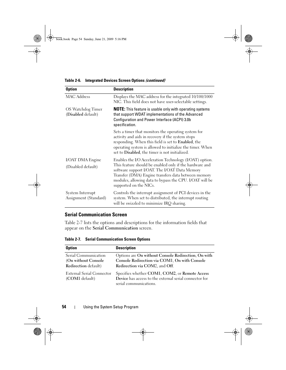 Serial communication screen | Dell POWEREDGE 300 User Manual | Page 54 / 186