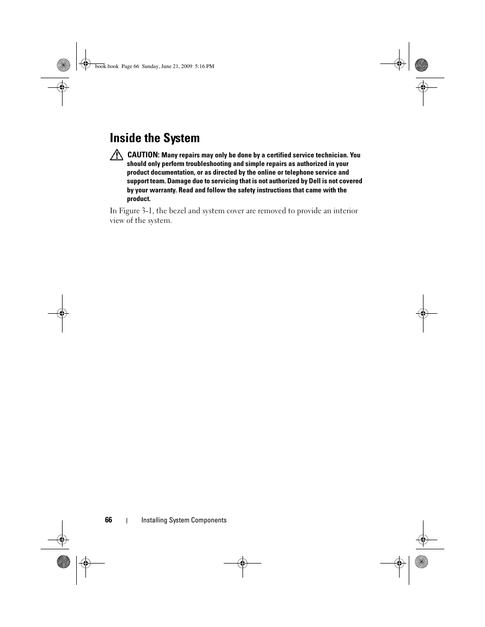 Inside the system | Dell POWEREDGE 300 User Manual | Page 66 / 186